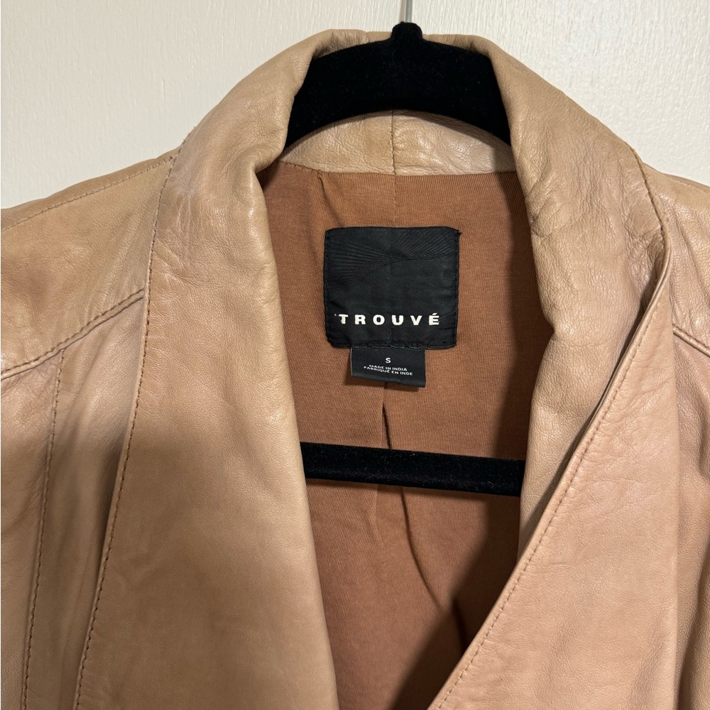 Trouvé Camel Leather Jacket